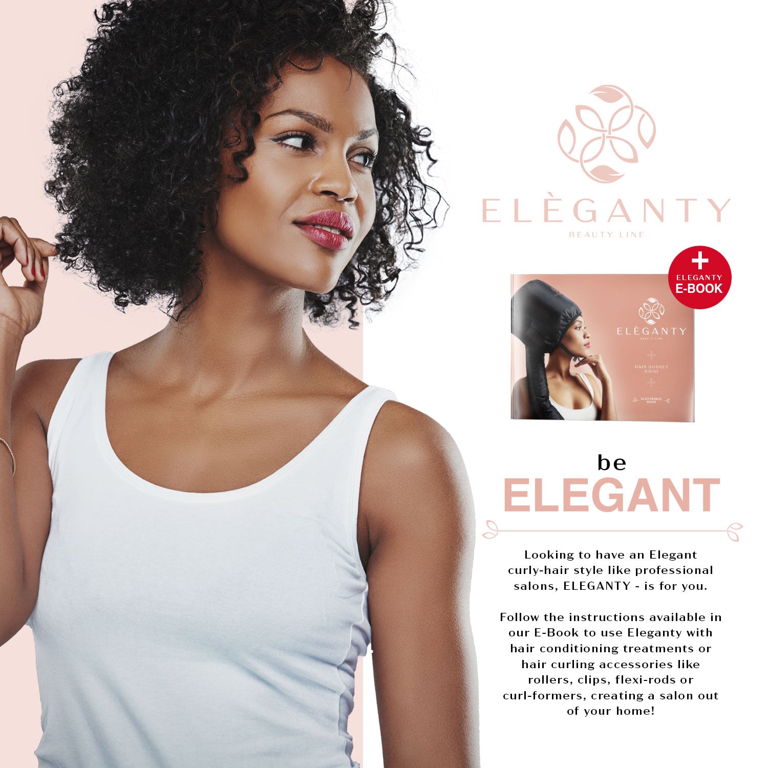 Eleganty Soft Bonnet Hood Hairdryer Attachment - (Rose Gold)